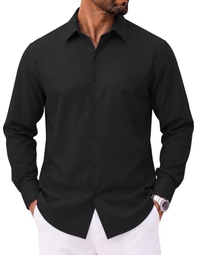 Coofandy Men's Casual Long Sleeve Button-Down Shirt: $18.99
