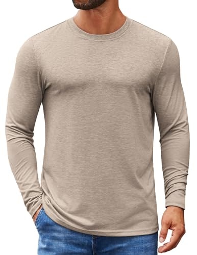 Coofandy Men's Crew Neck Long Sleeve Shirt: $12.99