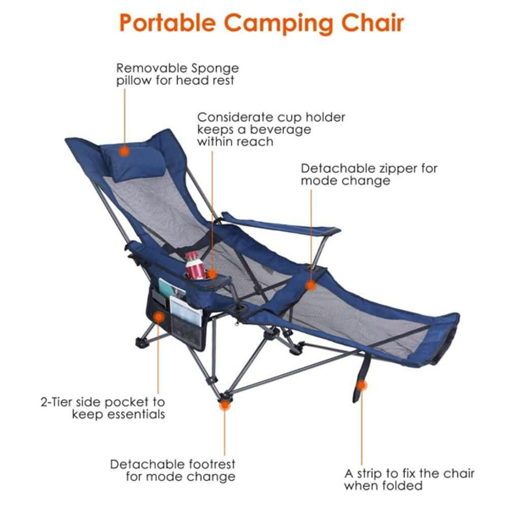 Heavy Duty Collapsible Reclining Chair: $146.99