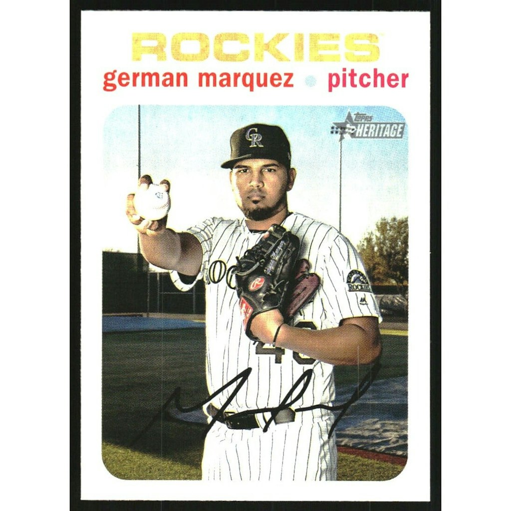 2020 Topps Heritage White Border German Marquez #438 Baseball Card: $9 2020 Topps Heritage White Border German Marquez #438 Baseball Card: $9