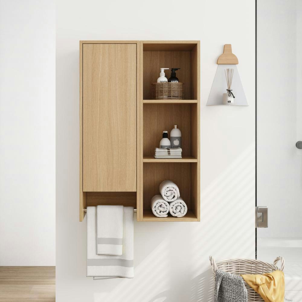 23.62" W x 9.81" D x 35.44" H Oak Wall Storage Cabinet: $264.61 23.62" W x 9.81" D x 35.44" H Oak Wall Storage Cabinet: $264.61