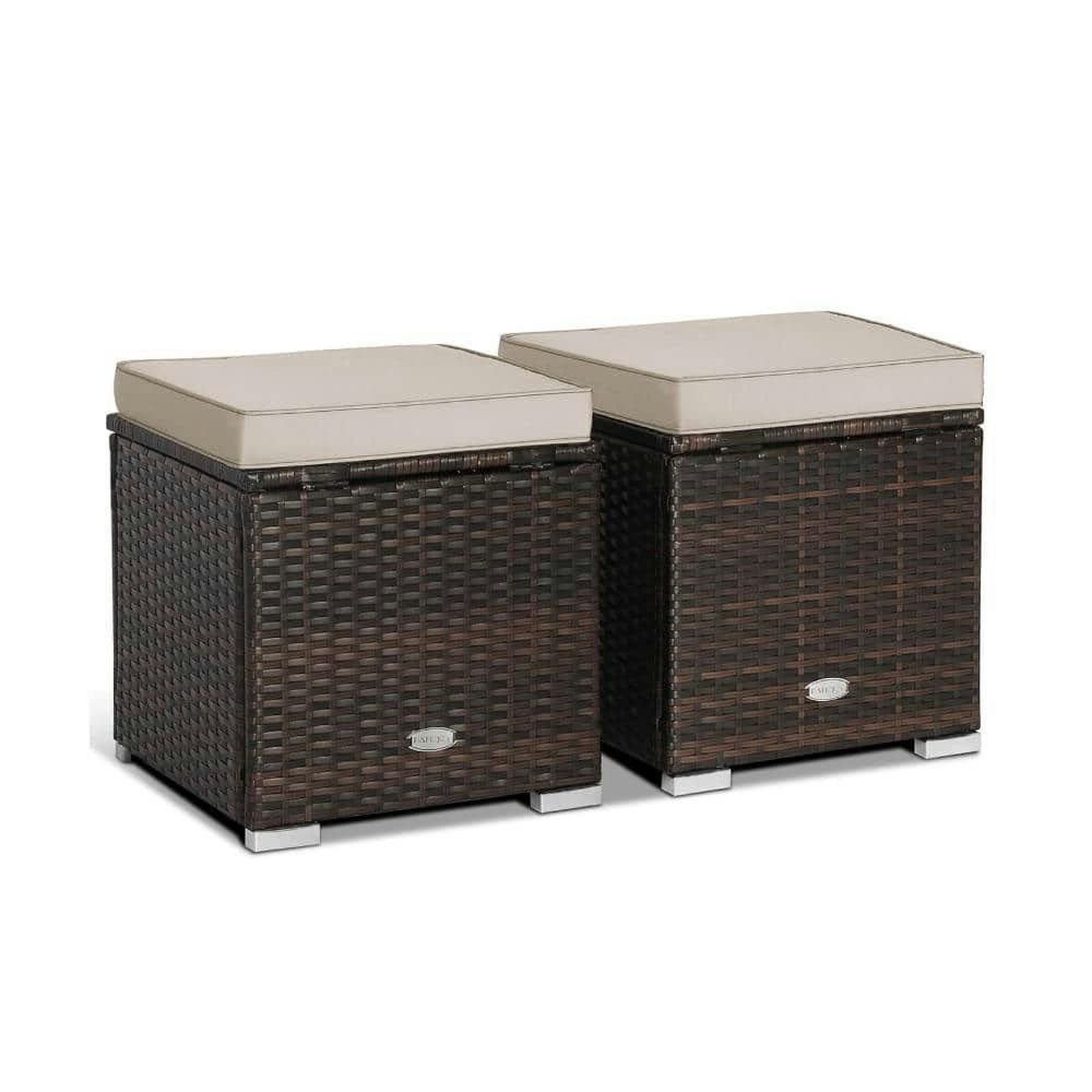 Patio Ottoman with Hidden Storage 2-Pack: $97.99