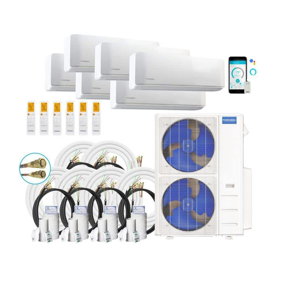 DIY 5th Gen 48,000 BTU 4.6 Ton 6-Zone 22 SEER2 Ductless Mini Split Heat Pump: $8,435 DIY 5th Gen 48,000 BTU 4.6 Ton 6-Zone 22 SEER2 Ductless Mini Split Heat Pump: $8,435