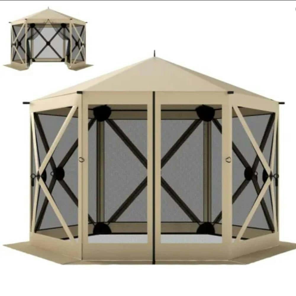 11.3-Foot Hexagonal Pop-Up Screen Tent: $259.80