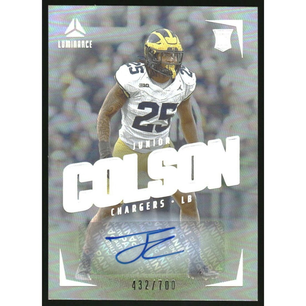 Junior Colson 2024 Panini Luminance Autograph Card: $18 Junior Colson 2024 Panini Luminance Autograph Card: $18