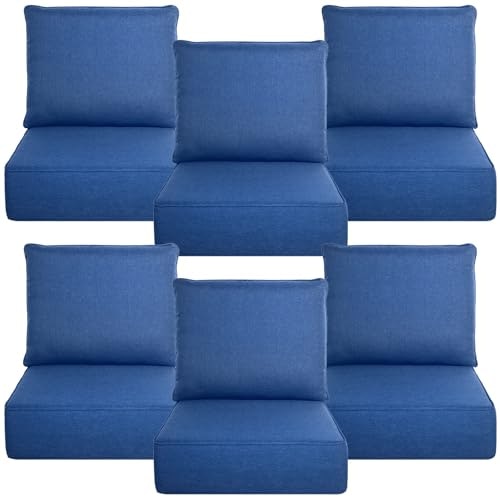 Belord 6-Inch Thick 24x24-Inch Outdoor Cushion 6-Pack: $399.99