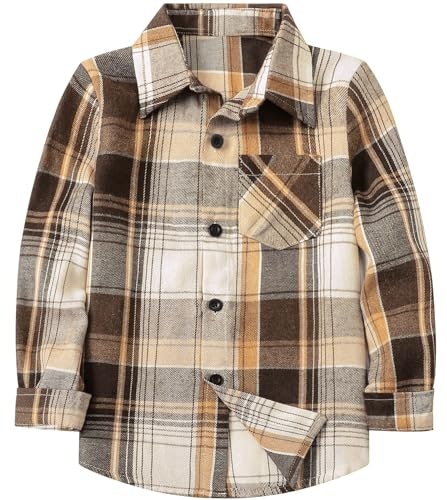 Betusline Boys Plaid Flannel Shirt: $11.47