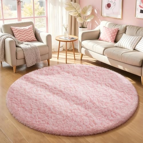 Ophanie 5-Foot Round Shag Area Rug: $29.96