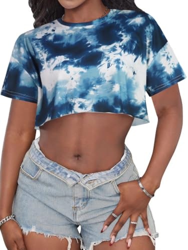 Women's Casual Short Sleeve Crew Neck Cropped T-Shirt: $12.34 Women's Casual Short Sleeve Crew Neck Cropped T-Shirt: $12.34