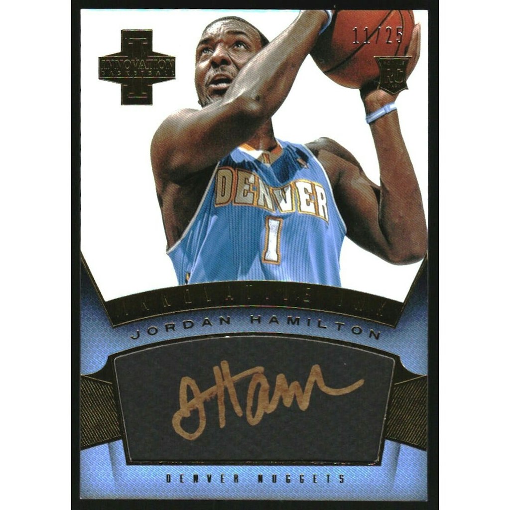 Jordan Hamilton 2012-13 Innovation Rookie Innovative Ink Gold Trading Card: $8.40 Jordan Hamilton 2012-13 Innovation Rookie Innovative Ink Gold Trading Card: $8.40