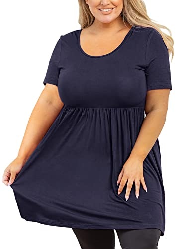 AusLook Women's Plus Size Short Sleeve Swing Tunic Top: $16.99 AusLook Women's Plus Size Short Sleeve Swing Tunic Top: $16.99