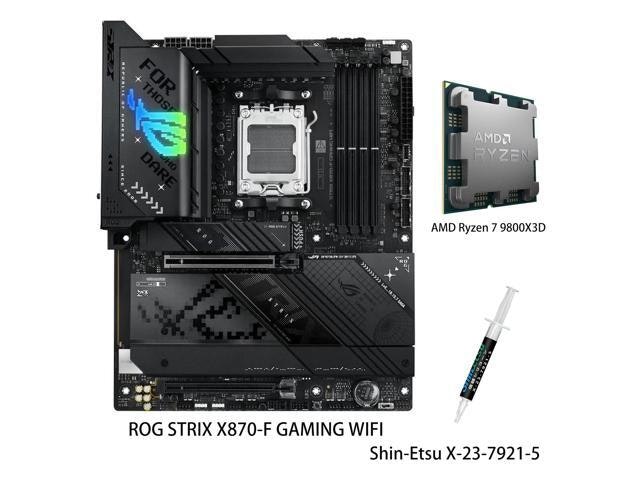 ASUS ROG Strix X870-F Gaming WiFi Motherboard and AMD Ryzen 7 9800X3D Processor Combo: $1,479.99