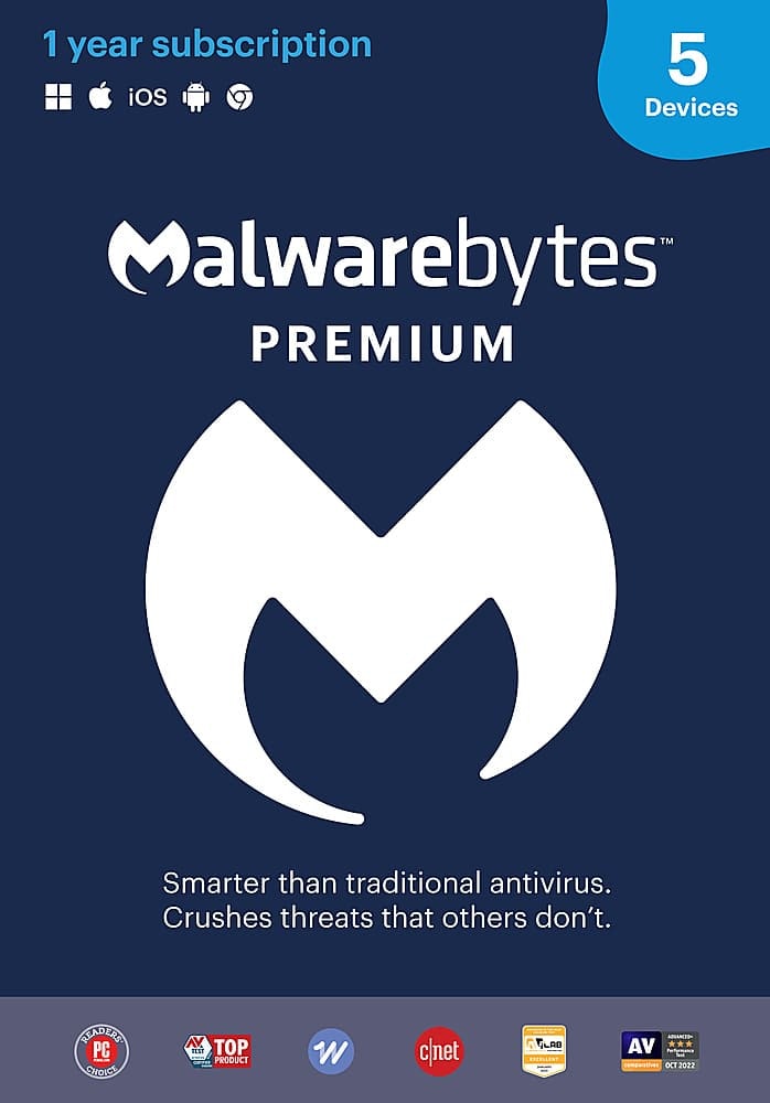 Malwarebytes Premium 5-Device Subscription: $39.99 Malwarebytes Premium 5-Device Subscription: $39.99