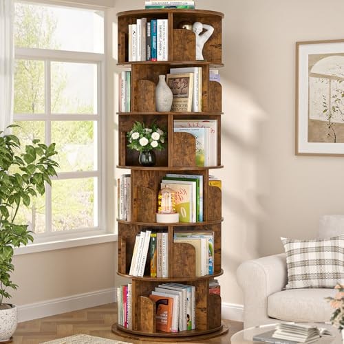 Aheaplus 6-Tier Rotating Wood Bookshelf: $129.98 Aheaplus 6-Tier Rotating Wood Bookshelf: $129.98