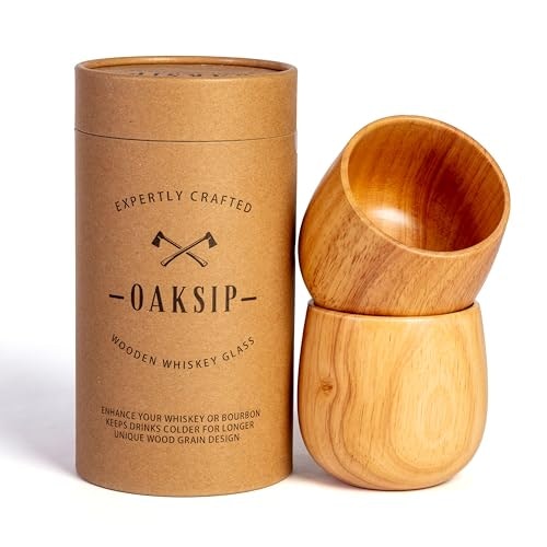 Oaksip Wooden Bourbon Drinking Glass 2-Pack: $29.95 Oaksip Wooden Bourbon Drinking Glass 2-Pack: $29.95