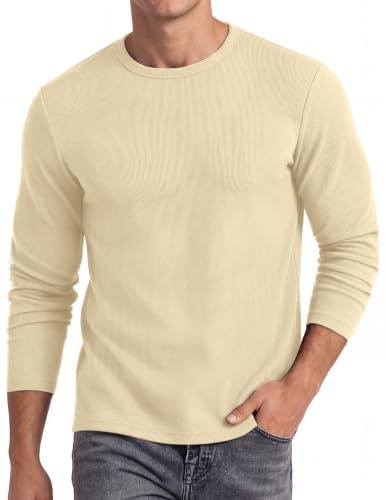 Coofandy Men's Slim Fit Ribbed Crewneck Long Sleeve T-Shirt: $14.98 Coofandy Men's Slim Fit Ribbed Crewneck Long Sleeve T-Shirt: $14.98