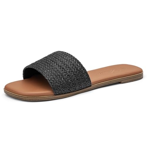 Athlefit Women's Raffia Slide Sandals: $28.98
