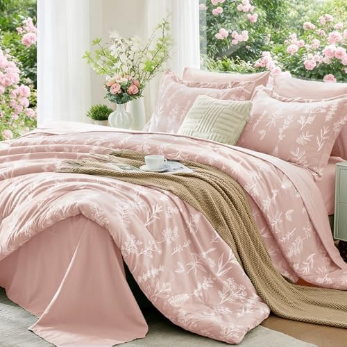Muxhomo 7-Piece Floral Full Comforter Set: $45.98 Muxhomo 7-Piece Floral Full Comforter Set: $45.98