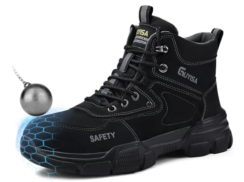 Gusayex Men's Steel Toe Work Boots: $34.18 Gusayex Men's Steel Toe Work Boots: $34.18