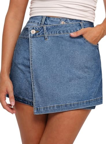Sidefeel Women's Denim Wrap Skort: $25.49 Sidefeel Women's Denim Wrap Skort: $25.49