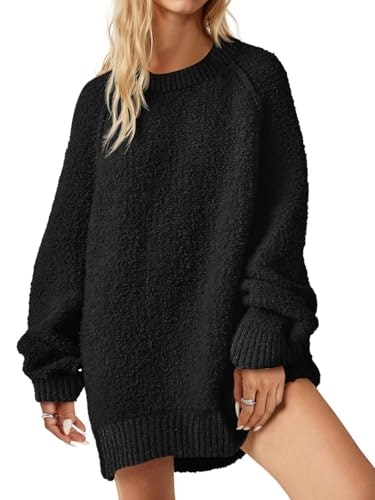 Saodimallsu Women's Oversized Fuzzy Long Sleeve Tunic Sweater: $22.47 Saodimallsu Women's Oversized Fuzzy Long Sleeve Tunic Sweater: $22.47
