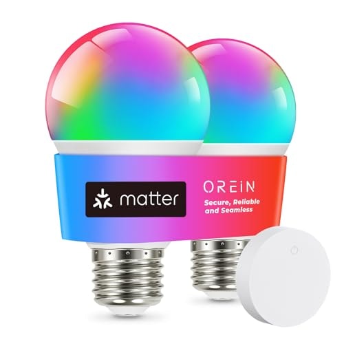 Orein Matter A19 Smart Color-Changing Light Bulb 2-Pack: $20.39 Orein Matter A19 Smart Color-Changing Light Bulb 2-Pack: $20.39