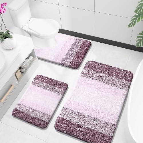 Olanly 3-Piece Microfiber Bathroom Rug Set: $46.98 Olanly 3-Piece Microfiber Bathroom Rug Set: $46.98