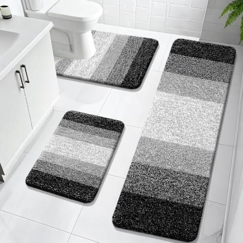 Olanly 3-Piece Microfiber Bathroom Rug Set: $52.69 Olanly 3-Piece Microfiber Bathroom Rug Set: $52.69
