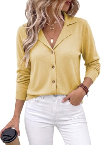 Evaless Women's Wool Blend Button Cardigan Sweater: $19.98
