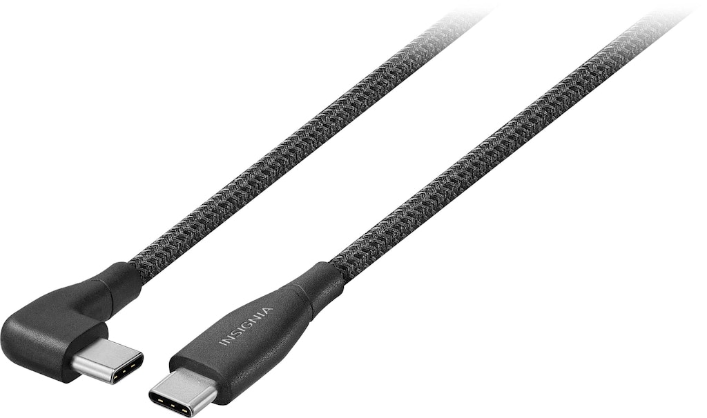 Insignia 7-Foot USB-C to Right-Angle USB-C Braided Charging Cable: $9.99 Insignia 7-Foot USB-C to Right-Angle USB-C Braided Charging Cable: $9.99