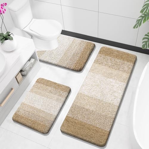 Olanly 3-Piece Microfiber Bath Mat Set: $48.98 Olanly 3-Piece Microfiber Bath Mat Set: $48.98
