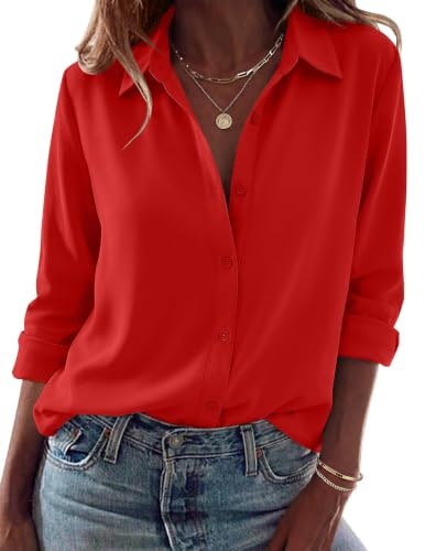 Zeagoo Women's Long Sleeve Button-Up Blouse: $14.98 Zeagoo Women's Long Sleeve Button-Up Blouse: $14.98