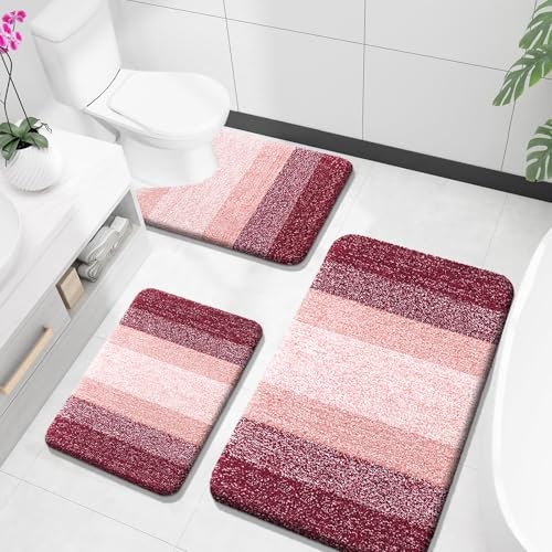 Olanly 3-Piece Microfiber Bathroom Rug Set: $46.98 Olanly 3-Piece Microfiber Bathroom Rug Set: $46.98