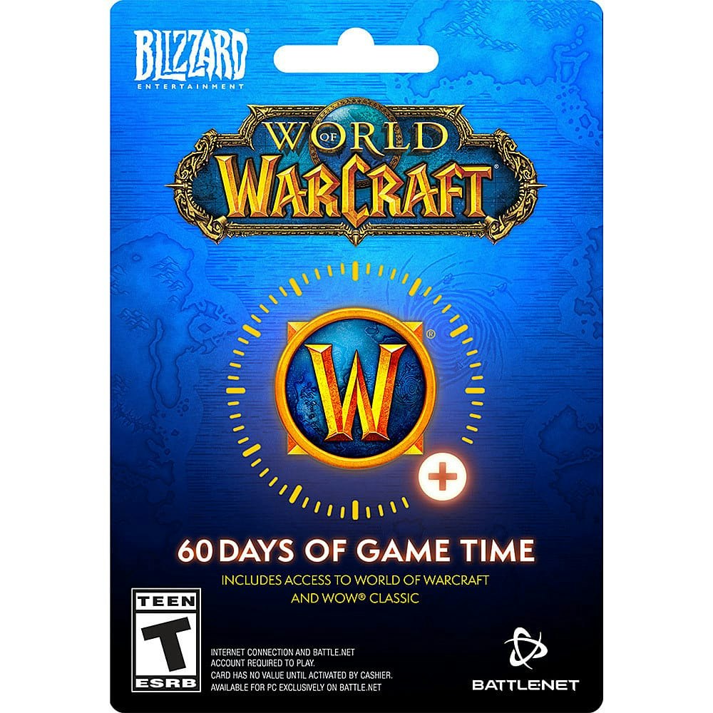 World of Warcraft 60-Day Subscription Card: $29.99 World of Warcraft 60-Day Subscription Card: $29.99