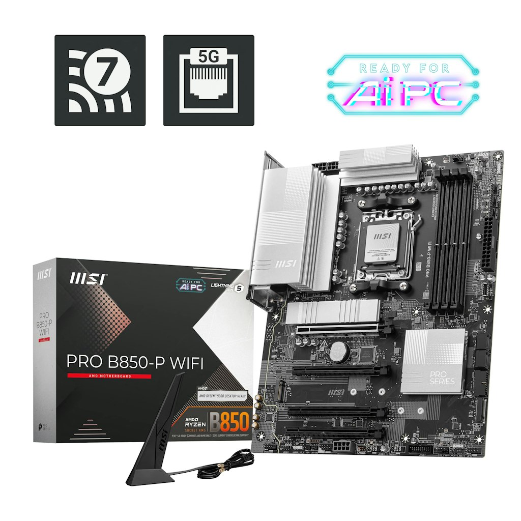 MSI PRO B850-P WIFI AM5 DDR5 Motherboard: $179.99 MSI PRO B850-P WIFI AM5 DDR5 Motherboard: $179.99