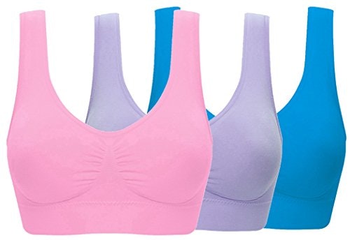 Ohlyah Women's Seamless Wire-Free Bra 3-Pack: $19.03