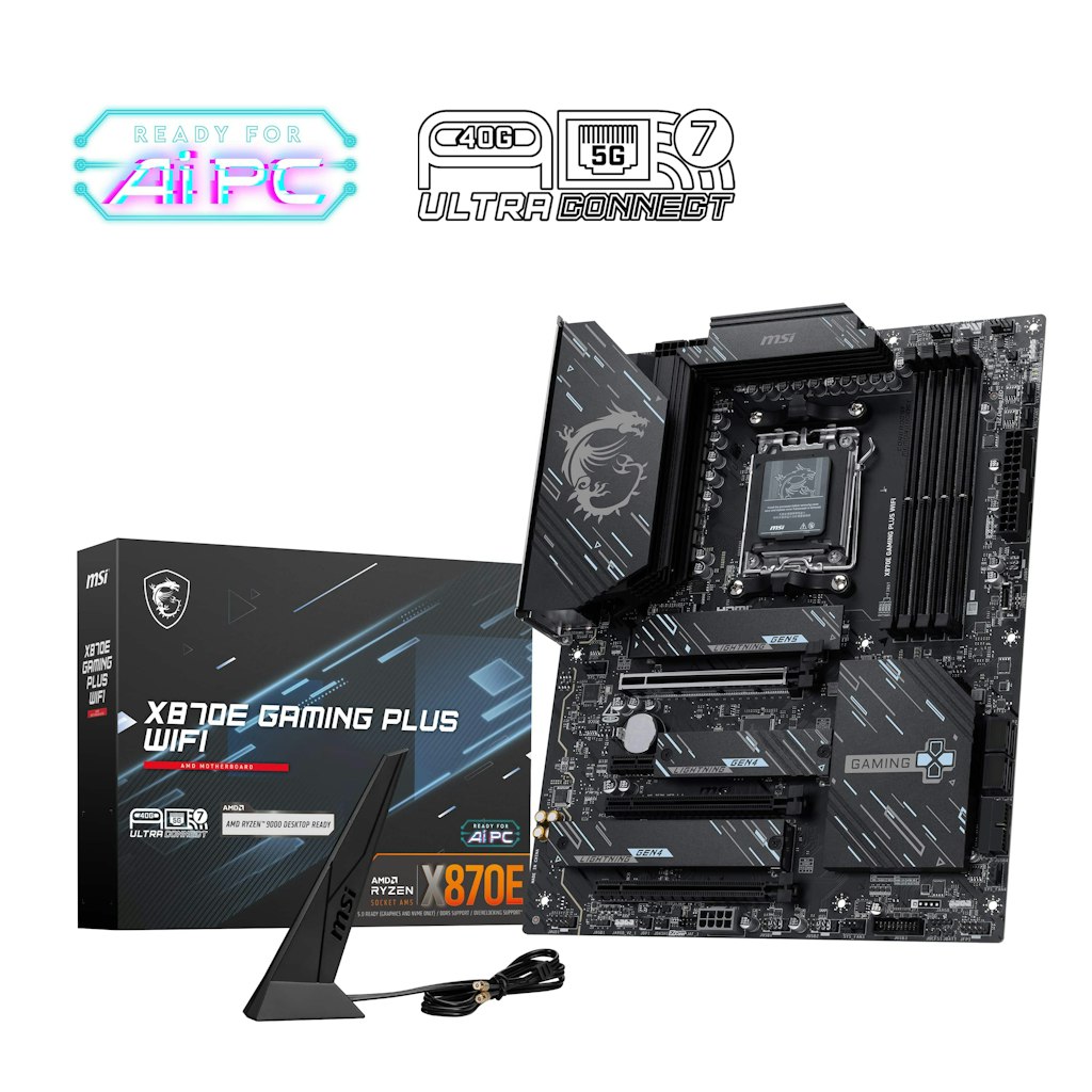 MSI X870E Gaming Plus WiFi Motherboard: $199.99