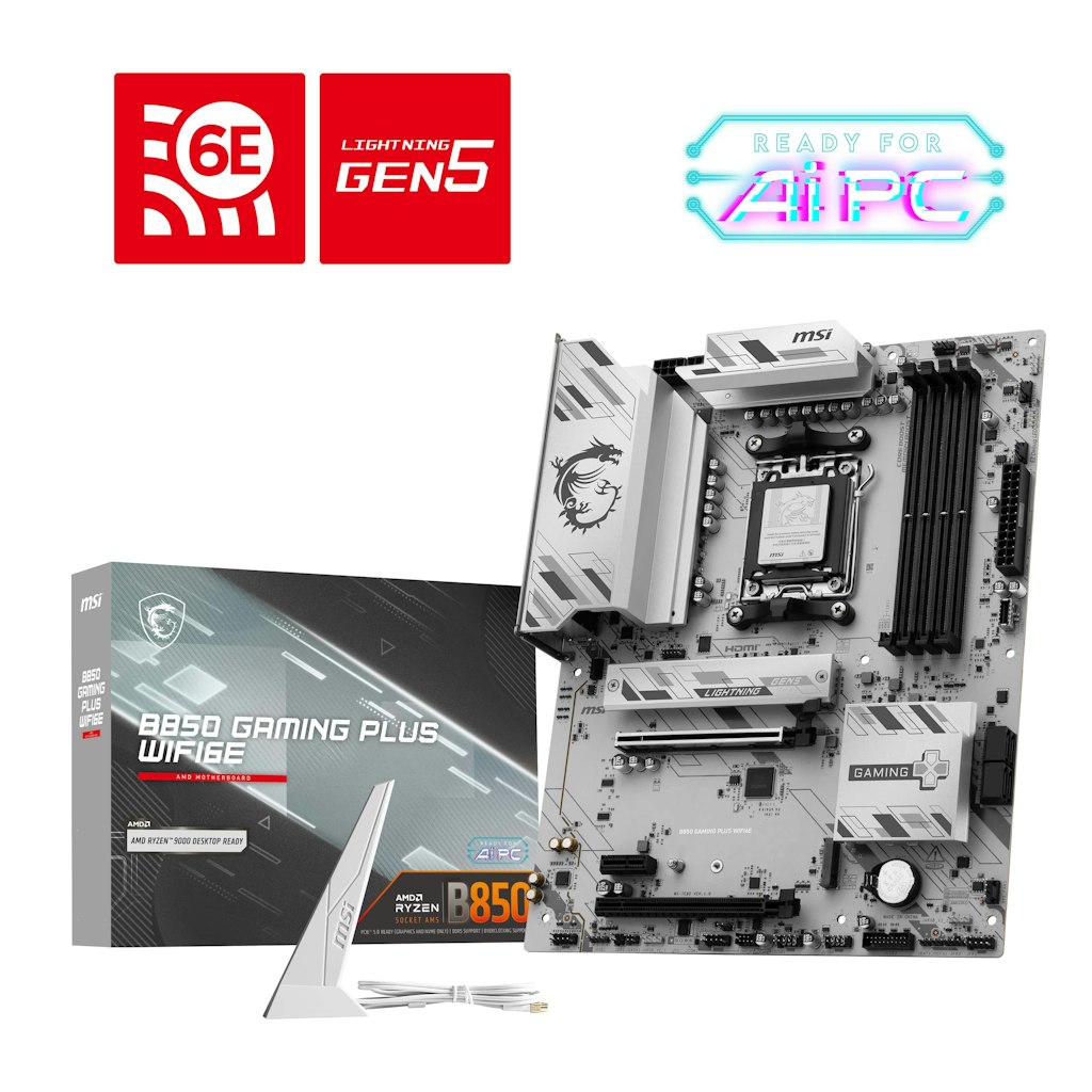 MSI B850 Gaming Plus WiFi 6E Motherboard: $179.99
