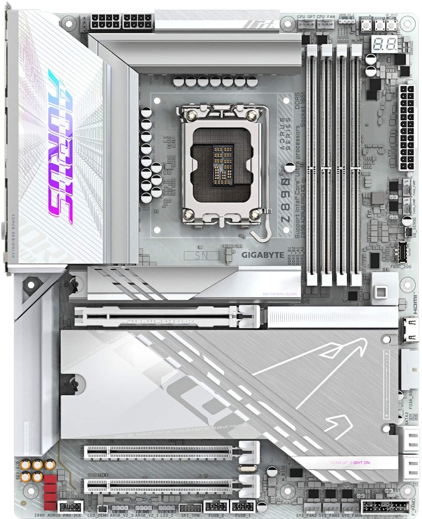 Gigabyte Z890 Aorus Pro Ice DDR5 Wi-Fi 7 Motherboard: $391.99