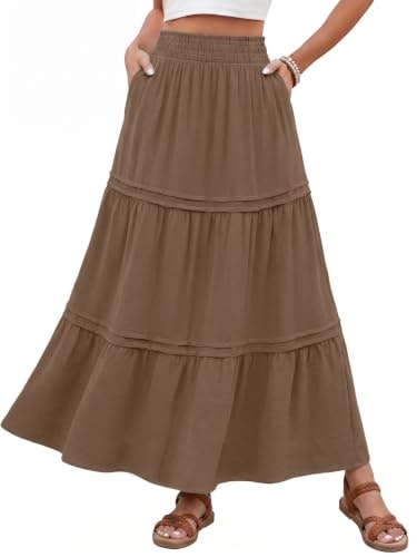 Simplee Women's High-Waisted Boho Maxi Skirt: $19.99