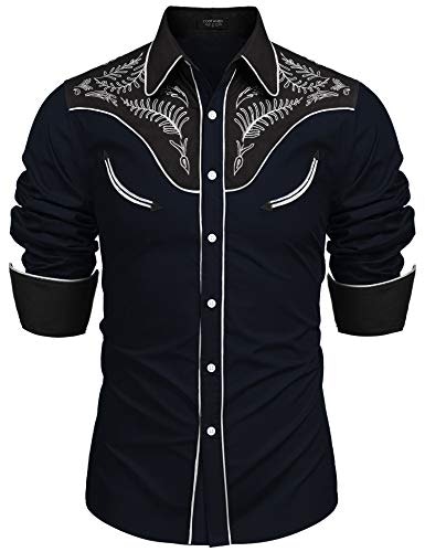 Coofandy Men's Western Long Sleeve Shirt: $29.98