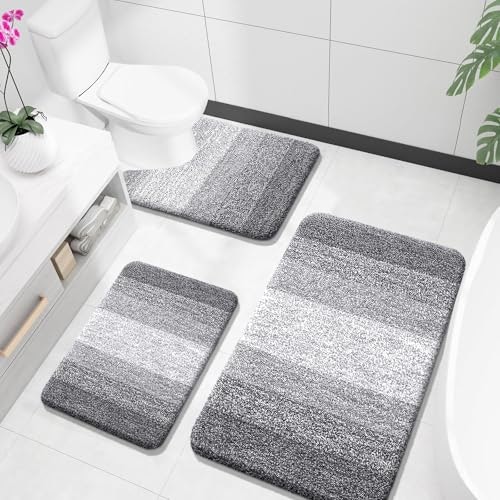 Olanly 3-Piece Microfiber Bathroom Rug Set: $40.99 Olanly 3-Piece Microfiber Bathroom Rug Set: $40.99