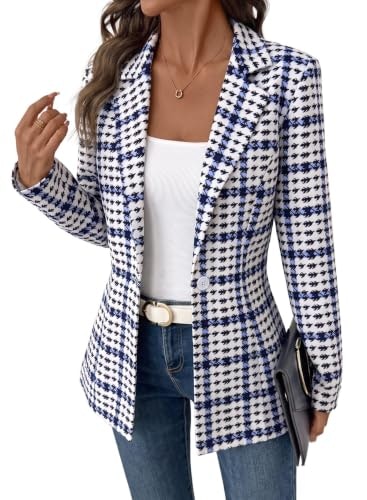 Evaless Women's Printed Business Casual Blazer: $29.98 Evaless Women's Printed Business Casual Blazer: $29.98