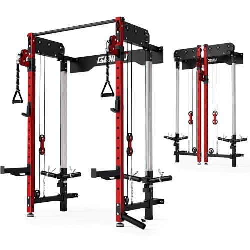 Goimu WM3-V4 Folding Wall-Mounted Squat Rack with Pulley System: $349.99