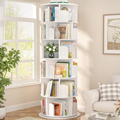 Aheaplus 6-Tier Rotating Wood Bookshelf: $129.98 Aheaplus 6-Tier Rotating Wood Bookshelf: $129.98