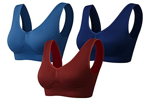 Ohlyah Women's Seamless Wire-Free Sports Bra 3XL: $18.69