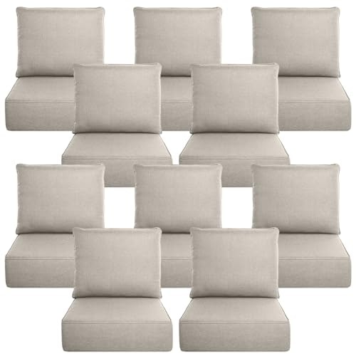 Belord 24x24-Inch 6-Inch Thick Outdoor Cushion 10-Pack: $637.49 Belord 24x24-Inch 6-Inch Thick Outdoor Cushion 10-Pack: $637.49