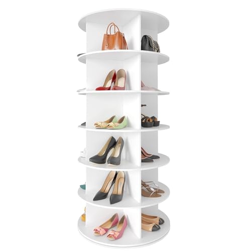 SpaceAid 6-Tier Rotating Shoe Rack Tower: $106.97 SpaceAid 6-Tier Rotating Shoe Rack Tower: $106.97