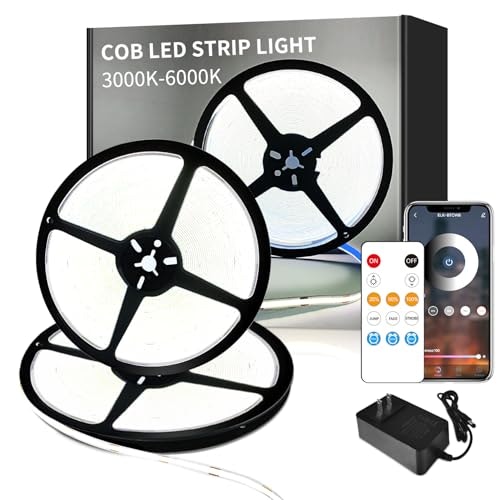 Yeewhale 100-Foot 6000K Dimmable COB LED Strip Light: $59.49 Yeewhale 100-Foot 6000K Dimmable COB LED Strip Light: $59.49