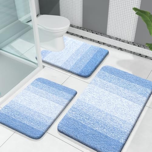Olanly Microfiber Bathroom Rugs 3-Piece Set: $40.79 Olanly Microfiber Bathroom Rugs 3-Piece Set: $40.79